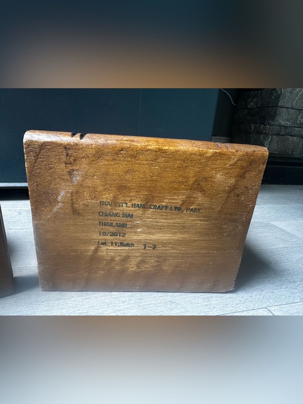 Vintage Solid Wood Baseball Football Sports Book Ends Made In Thailand Decor - Picture 6 of 8